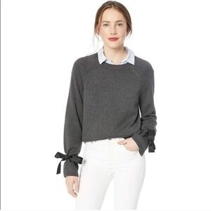 Women's Gray Sweater with Bow Details